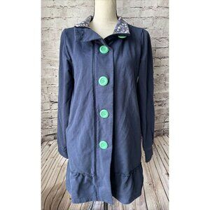 Matilda Jane Navy Coat with Green Buttons